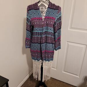 Copperkey kimono open front with Fringe